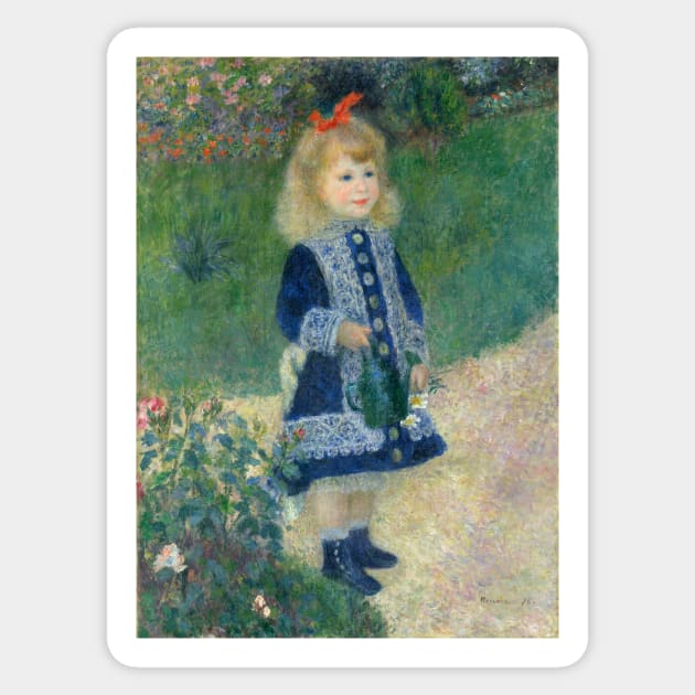 Auguste Renoir A Girl with a Watering Can 1876 Painting Sticker by podartist